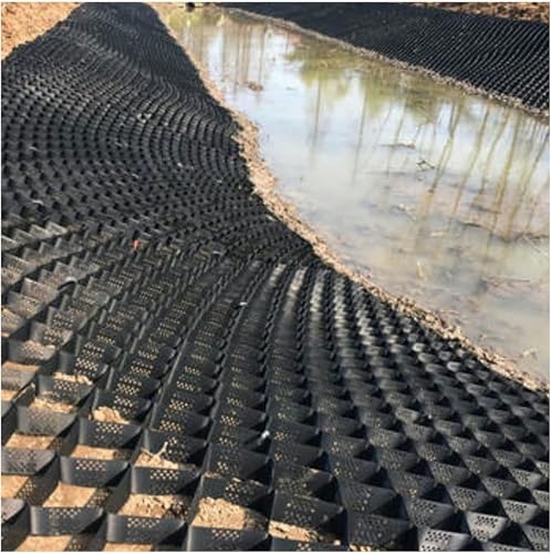 Kies-Bodengitter zur Befestigung von Böschungen/steilen Hängen, durchlässige Erdwaben, HDPE-Bodengitter 2/3/4/5/6 m breit (2 x 9 m/6,5 x 29,5 ft)-1 () Kies-Bodengitter zur Befestigung von Böschungen/steilen Hängen, durchlässige Erdwaben, HDPE-Bodengitter 2/3/4/5/6 m breit (2 x 9 m/6,5 x 29,5 ft)-1 ()