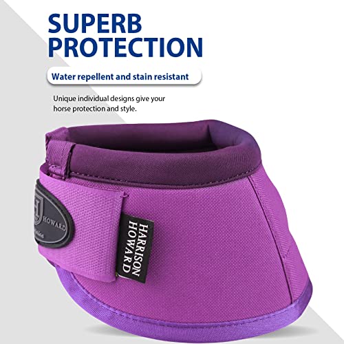 Image of Harrison Howard Horse Bell Boots Overreach Bell Boots No-Turn Bell Boots for Horse-Durable Protective Hoof Boot
