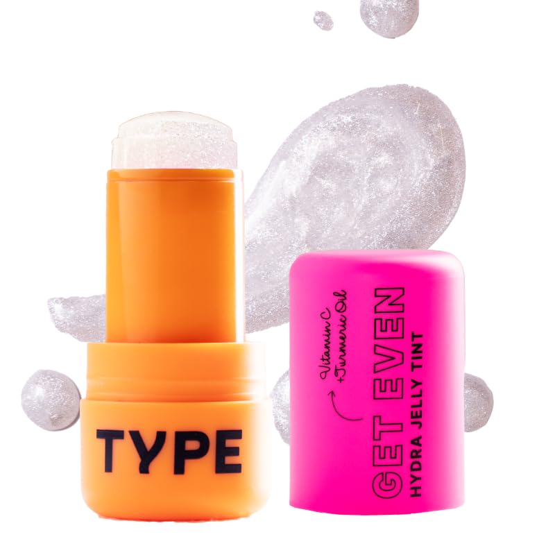Get Even Hydra Glitter Jelly Tints For Cheeks, Lips and Eyes | Lip Stain with Vitamin C for Pigmentation | Long Lasting | Smudge-proof for Women & Girls - Diamond Dust (88) | 9g
