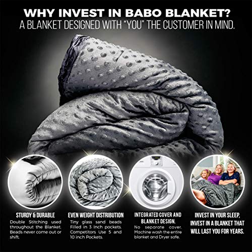 Cooling Weighted Blanket For Adults - 15 Pound Adult Weighted Blankets - 60"X80" Fits Queen Size 15Lb, Full, & Twin - Cool Soft Touch, Yet Heavy 15 Lbs - Premium Cotton With Natural Glass Beads #TOP2