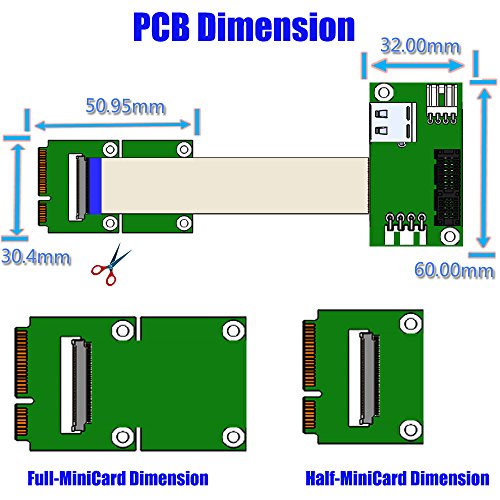 Mini Pci-E To Pci-E Express 1X Extension Cord Adapter Card With Usb Riser Card #TOP2