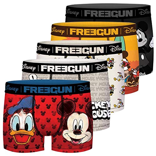 FREEGUN Lot de 5 Boxer Disney Slip, Multicolore (Multicolor G1), Medium (Taille Fabricant:M) Homme