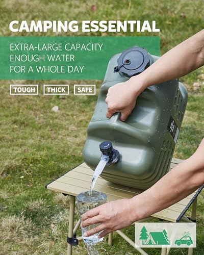 5 Gallon Camping Water Container with Spout, Military Green - Image 3