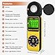 LYCEBELL Digital Luxmeter, LC-881D Belichtungsmesser 0.1-400,000 Lux mit Daten halten/Max/Min, Lichtmessgerät Lichtmesser mit um 270° Drehbarem Detektor für LED-Leuchten und Pflanze (Gelb)