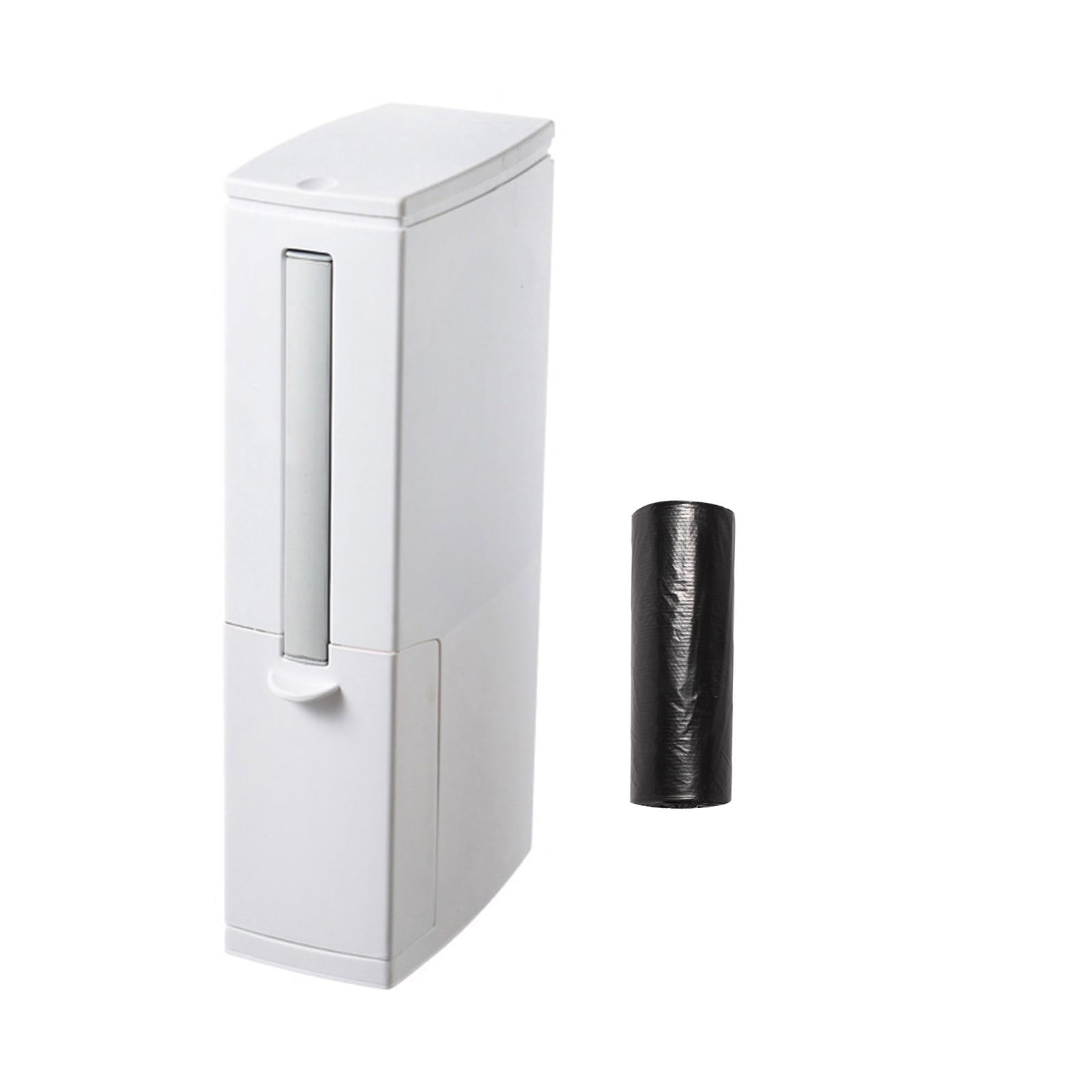 APGLSXY Press to Open Trash Can Garbage Containers Waste Bin with Toilet Brush Holder for Various Indoor Setting Waste Basket