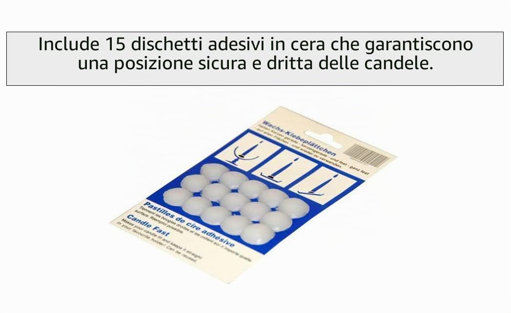 Candele dell'Avvento Con Numeri e Motivi - Altezza 10 cm, Diametro 6 cm - Natalizie a Forma di Pilastro per Corona dell'Avvento e di Natale (Rosso)