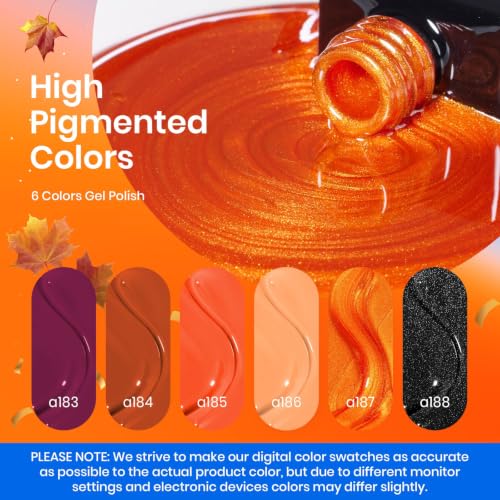 Image of Beetles Fall Gel Nail Polish Set - Burnt Orange Shimmer Gel Polish
