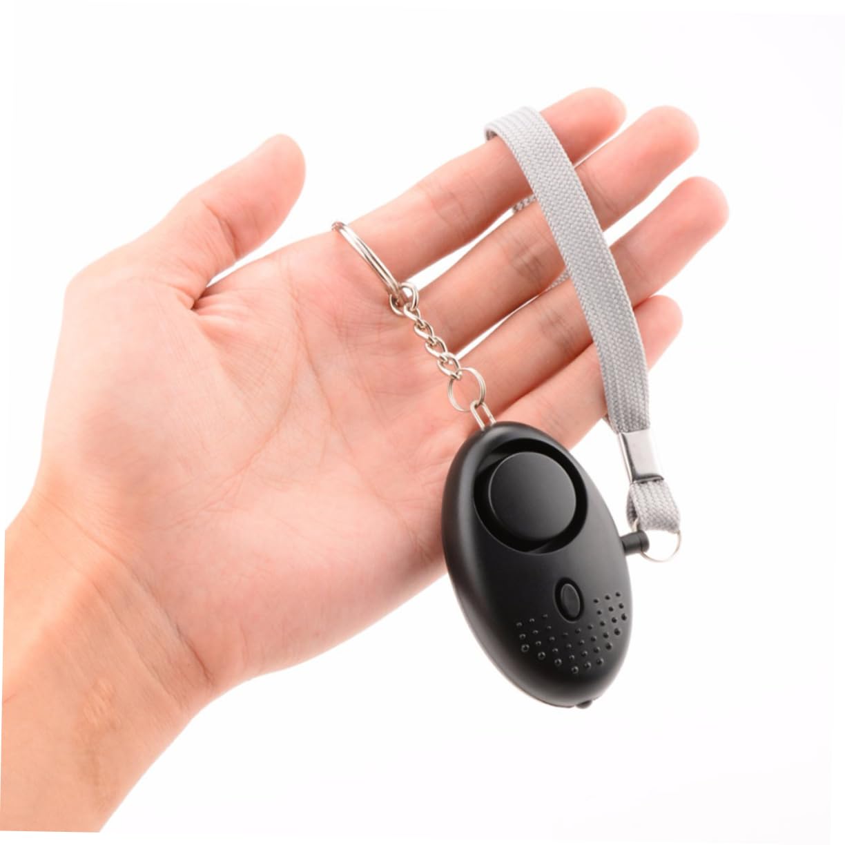 jojofuny 6piezas Alarma Personal De Emergencia con Luz Led Diseño Compacto y Ligero para Mujeres Trabajadores Nocturnos Niño Niña y Ancianos Negro