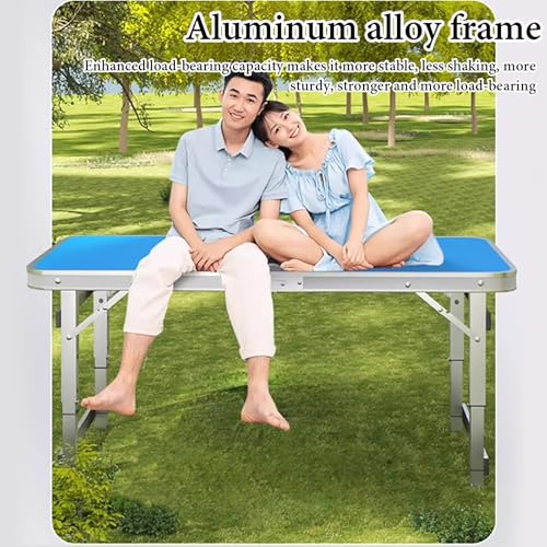 Table de camping pliante et réglable en hauteur pour pique-nique