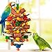 Bird Toys, Parrot Toys for Large Birds,Natural Corn cob and Loofah Slices Bird chew Toys for African Grey Parrots, Macaws, Cockatoos, Amazon Parrot and other Small and Medium-Sized Parrot (Colorful)