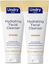 Hydrating Facial Cleanser for Dry Skin | With Pro-Vitamin B5, Niacinamide & Glycerin | Dermatologically Tested Gentle Deep-Cleansing Face Wash | Pack of 2, 100 ml Each