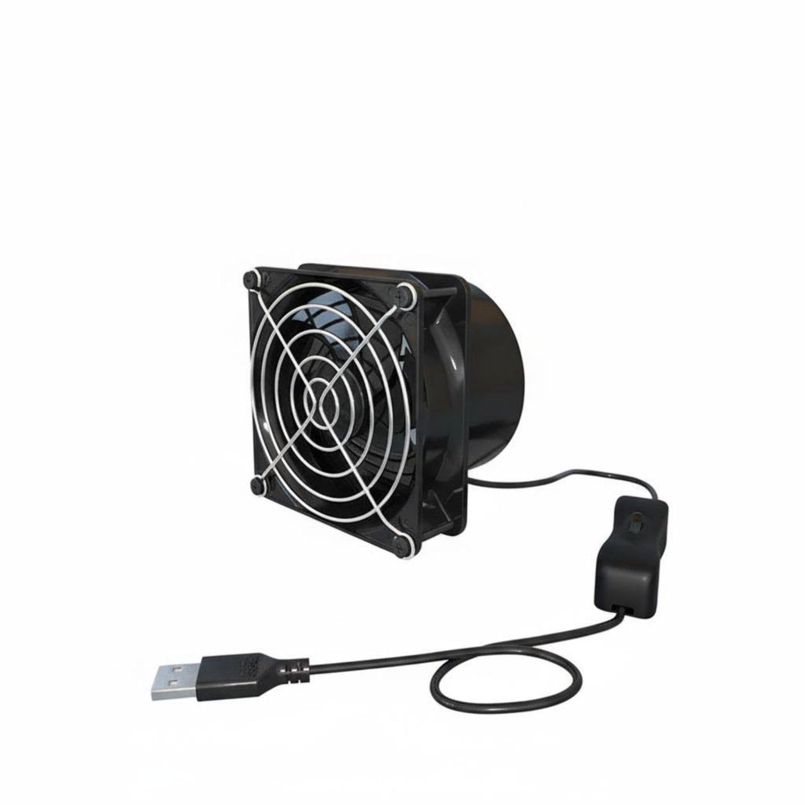 Fume Extractor Fan Installation Miniature Kitchen Exhaust Fan Compact Design Adjustable Speed Exhaust Blower for Renters, Students USB Fan 8CM W Switch-image-15