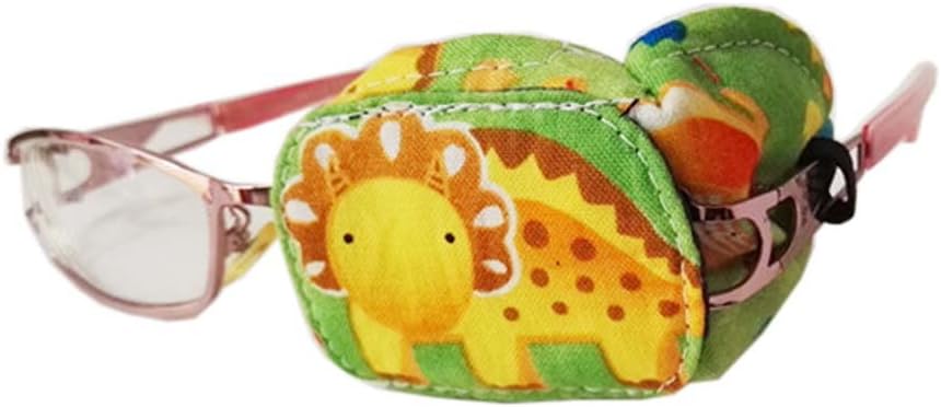 Creative Dinosaur Eye Patch Single Glasses Cover Amblyopia Treatment for Children(Left Eye), B