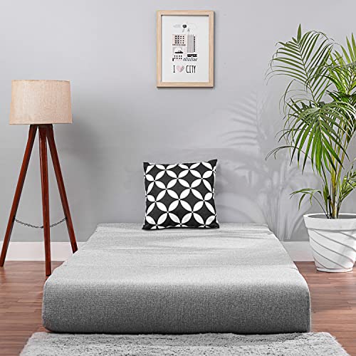 Image of Convertible Fabric Sofa Cum Bed | Foldable Double Foam & Washable Cover with Cushions | Modern Design Use Living Room & Guest Room (Silver-Multi-Star, 3X6 Ft)