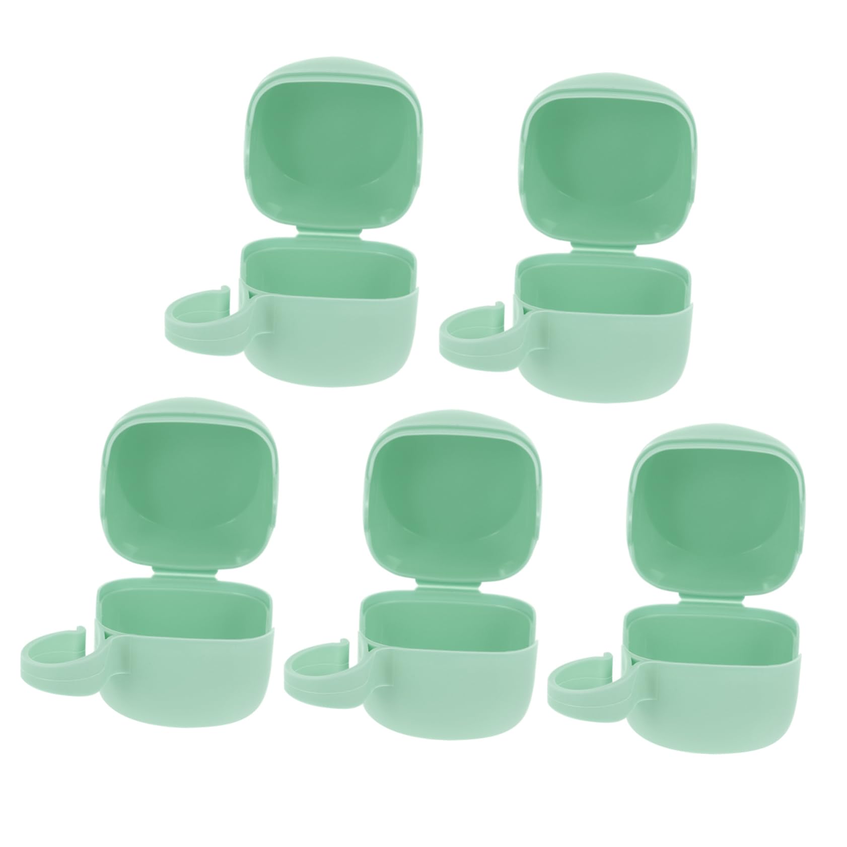 Totority 5pcs Baby Pacifier Holder Case Portable and Secure Storage Box for Travel Pp Material
