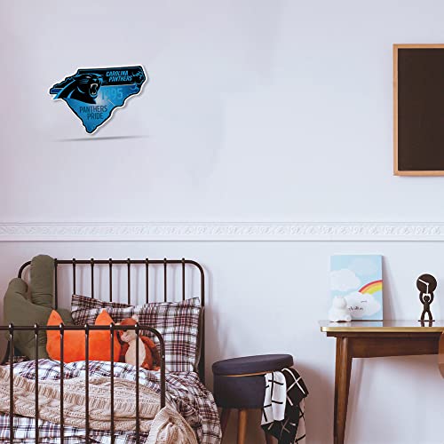 Image of Rico Industries NFL Football State Shape Shape Cut Pennant - Home and Living Room Decor - Soft Felt EZ to Hang