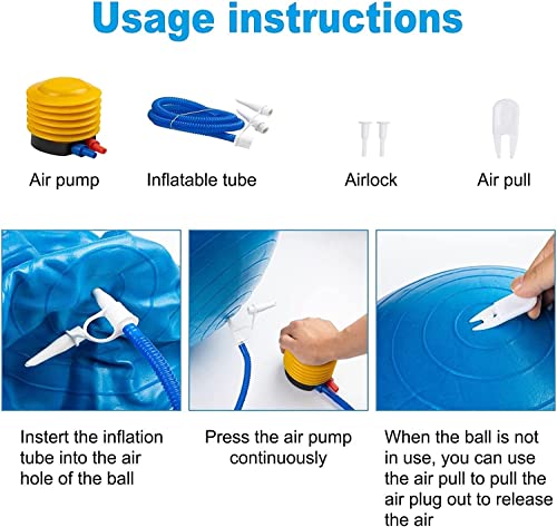 Dawpet Herding Horse Ball - Herding Ball Toys For Horses 30" Mega Herding Dog Balls With Hand Pump, Blue Anti-Burst Training Soccer Ball For Horses #TOP3