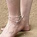 choice of all Gold Anklet Bracelet for Women Heart Ankle Chain Foot Jewelry (D:Gold 2 Layer)