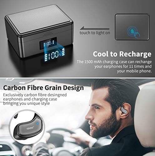 Auricolari Bluetooth Sport, Cuffie Bluetooth Senza Fili 5.0 Cuffie Wireless in Ear 80 Ore di Riproduzione Dual Host con HiFi Stereo CVC8.0 Microfono Impermeabile IPX5, per Bicicletta, Correre