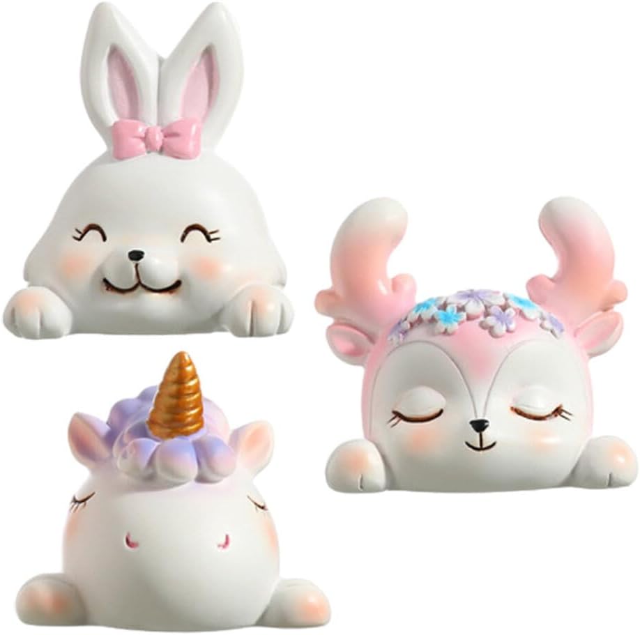 3pcs Resin Animal Memo Clips for Desktop Photo Holders