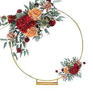 Metalen ronde ballon boog kit,6,5 ft ijzer enkele buis cirkel boog ring deur voor bloemen ballon slinger verjaardag bruiloft foto achtergrond decoraties – goud