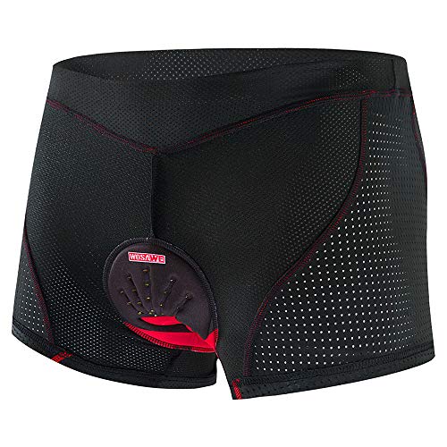 Shorts de ciclismo, Andoer Calção de ciclismo masculino 5D acolchoado BTT para bicicleta Shorts de b