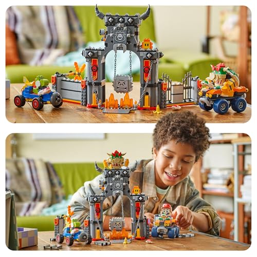 Super Mario: Mario Kart – Castello di Bowser Giocattolo - Set Interattivo con 2 Macchine e 4 Figure Incluso Yoshi - Regalo da Gaming per Bambini e Bambine da 9 Anni in su - 72039 - Lego - Immagine 7