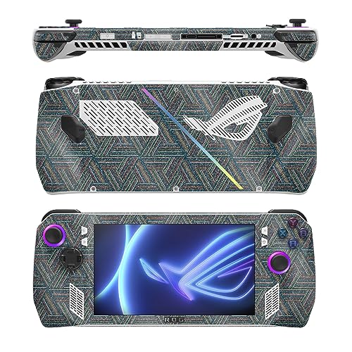 Image of MightySkins Glossy Glitter Skin Compatible with Asus ROG Ally - Triangle Stripes | Protective, Durable High-Gloss Glitter Finish | Easy to Apply