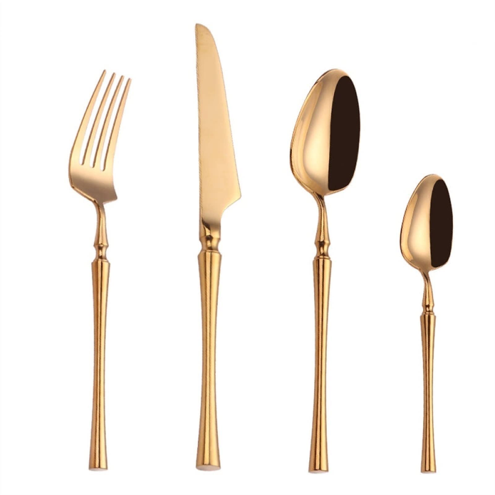 Couverts en or de luxe 4 pièces ménagère chic table
