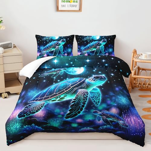 AILONEN Sea Turtle Queen Comforter Set with Pillowcases
