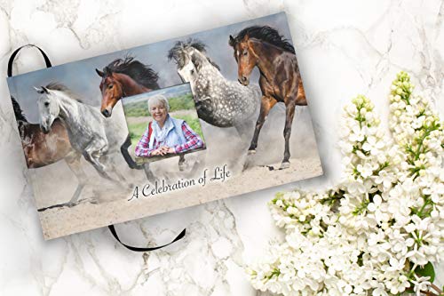 Image of Horse Celebration of Life Funeral Guest Book for Memorial Service