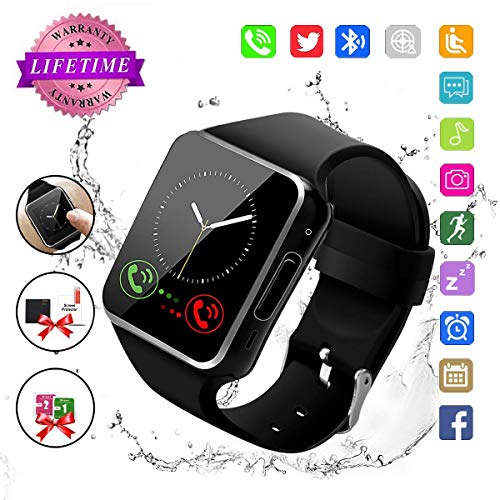 Smart Watch,Bluetooth Smart Watch for Andriod Phones, Smartwatch with Camera,Waterpfoof Smart Watches,Watch Phone