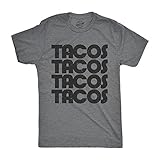 Picture of Mens Tacos 3X T Shirt Funny Retro Tee for Guys with Cool Vintage Design Heather Grey XL