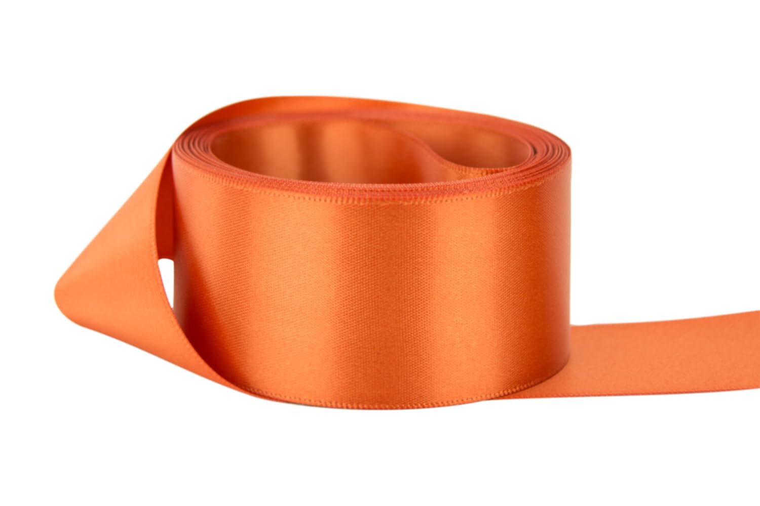 Ribbon Bazaar Double Faced Satin - Premium Gloss Finish - 100% Polyester Ribbon for Gift Wrapping, Crafts, Scrapbooking, Hair Bow, Decorating &amp; More - 7/8" Copper 50yd Spool