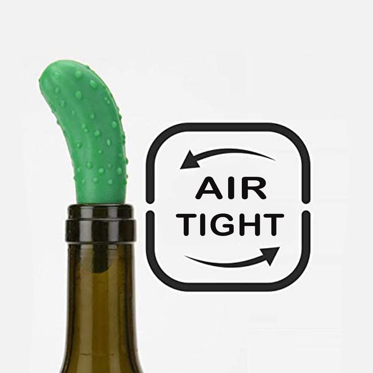 Cucumber Shape Silicone Wine Bottle Stopper Resealable and Resealable image 2