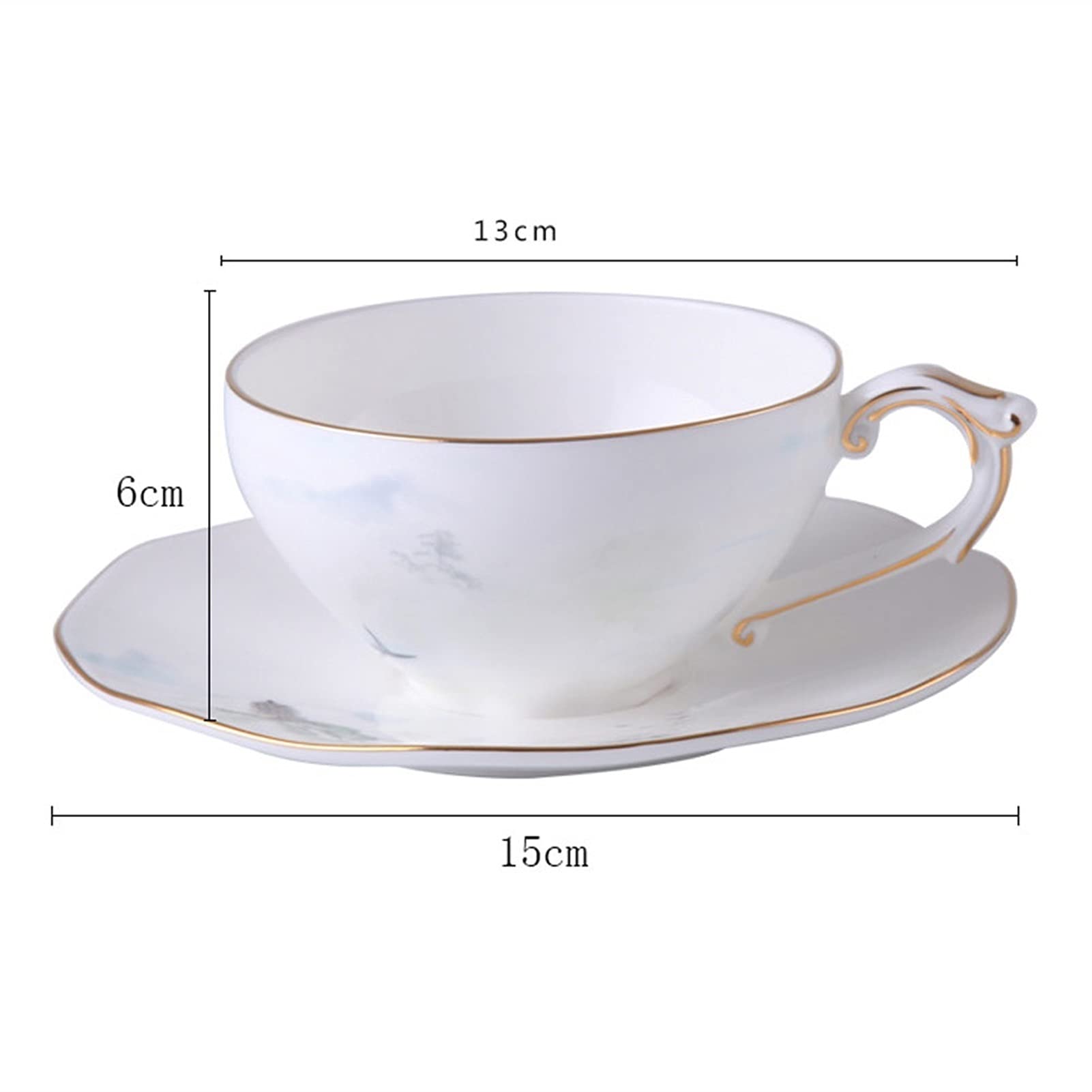 Ceramiczne Kubki Do Kawy I Herbaty Ze Spodkiem Zestaw Porcelany Kostnej Nowoczesne Kubki Filiżanki Do Espresso Luksusowy Zestaw Kubków Do Kawy I Spodków Filiżanka Śniadaniowa