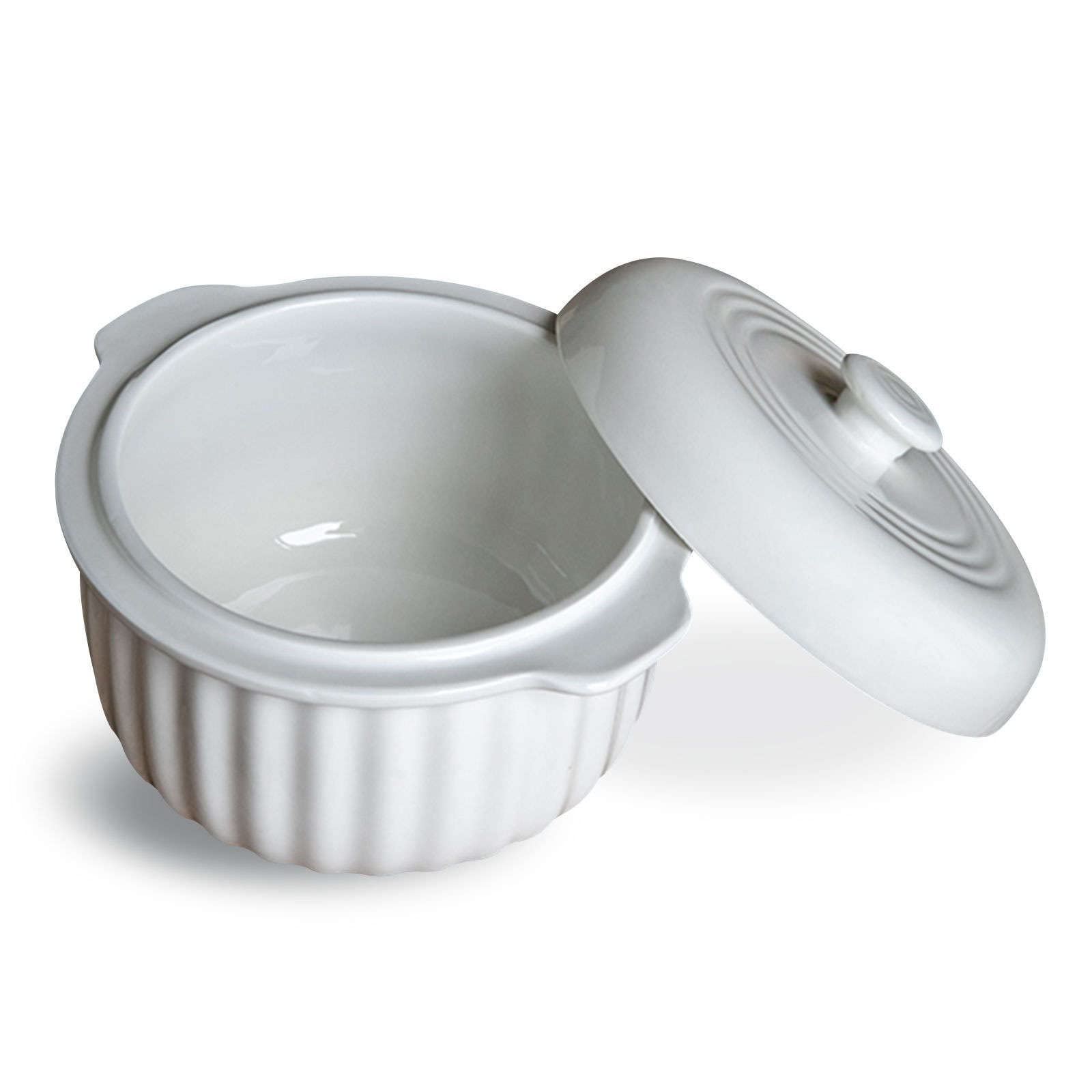 Tazón de Sopa, Tazones de Guiso, Tazas de Caldo, Tazones de Sopa con Asas, Taza de Sopa de Microondas con Tapa, Tazones de Sopa de Cebolla Francesa-Blanco-15x11x10cm, 450ml (Color : White, Size : 15