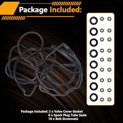 Image of Engine Valve Cover Gasket Set, Replace VS50592R | Compatible with 1998-2009 Lexus GS400 /GS430 /GX470 /LS400 /LS430 /LX470 /SC400 /SC430