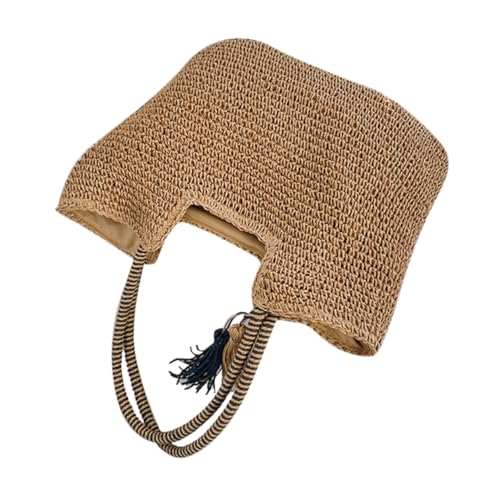 Paquet de plage d'été pour femme en paille délicate pour les sorties ensoleillées