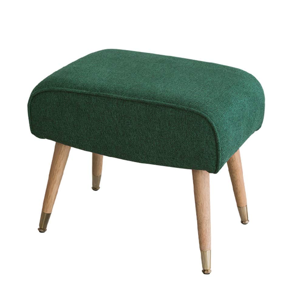 Repose-Pieds Vert Ajustable 360° | Tabouret Ottoman Moderne 52x33x45 cm