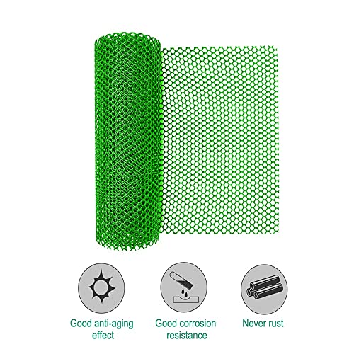 Image of SAI Balaji 6.6 Feet Height X 15 Feet Length UV Stabilized PVC Tree Guard Net Fencing Fencing Mesh Anti Bird Net Green Color SBO83