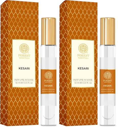 Image of Forest Essentials Intense Perfume Lime Saffron Oudh | Natural Flower Scent | Lasts Through the Day (Pack of 2)