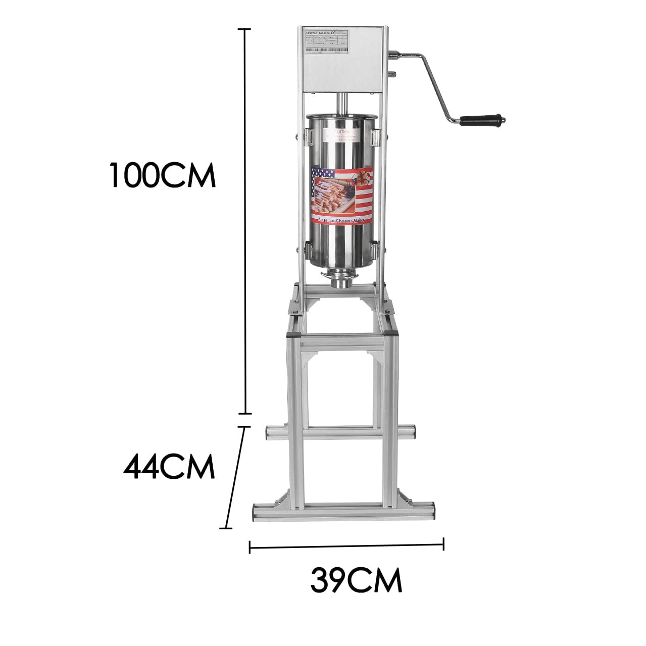 Macchina Professionale per Churros, Attrezzatura Verticale per Snack A Base di Ciambelle Spagnole con Friggitrice Elettrica da 6 Litri per Ristoranti E Panetterie.