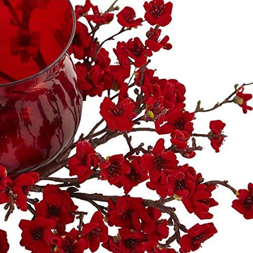 Nearly Natural Plum Blossom Candelabrum