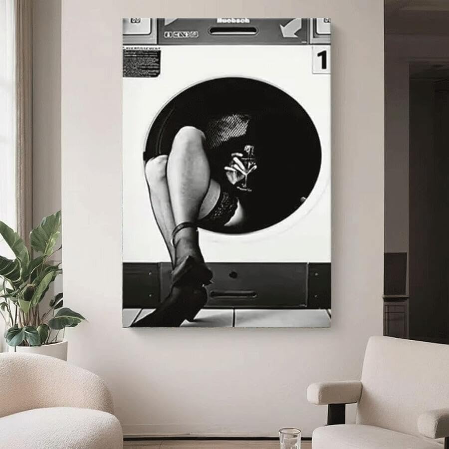 Décoration rétro avec affiche murale femme 40x60cm sans cadre - 3