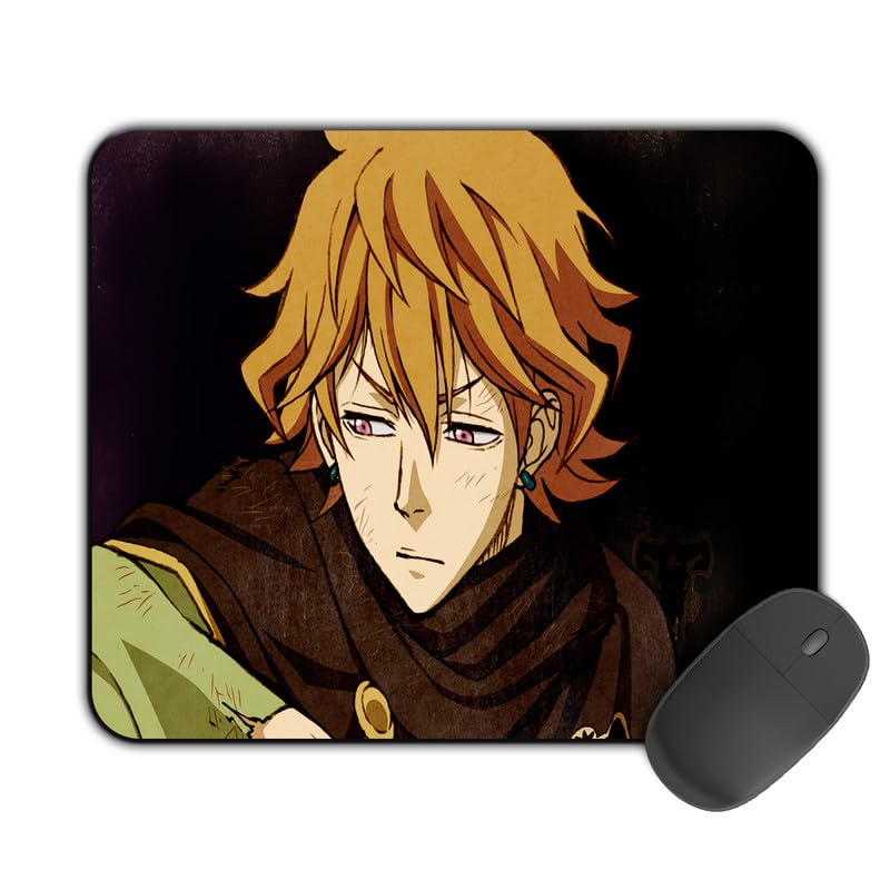Image of Printed Design Mouse Pad Finral Face (200MM X 240 X 3MM) Enhance Gaming and Work Performance Comfortable and Precise Non-Slip Water Proof Black Clover Mouse Pad.