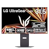 LG ゲーミングモニター UltraGear OLED 32GX870A-B 31.5インチ/4K(3840×2160)/VESA Dual Mode(4K@240Hz/FHD@480Hz)/有機EL/0.03ms/DCI-P3 98.5%/DisplayHDR True Black 400/DisplayPor 2.1(DP2.1)/USB Type-C(USB PD 90W)