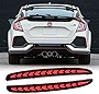 Dreamseek LED Reflector Rear Bumper Tail Light for Honda Civic Hatchback Type R 2017 2018 2019 2020 2021 Driving Brake Taillight w/ Dynamic Sequential Turn Signal Lamp (Red Lens)