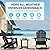 Plawdlik Oversized Folding Adirondack Chair, HDPE All-Weather Patio Chair with 2 Cup Holders, High Back Wide Seat Fire Pit Chair for Outdoor Lawn Garden, Black