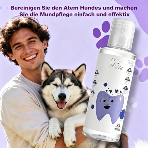 Fluffy Smile Dental Hund- Hundemundspülung Einfache Zugabe zum Trinkwasser Unterstützt Die Tägliche Zahnpflege für Frischen Atem (2 Flasche (400ml))-4
